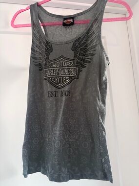 Harley-Davidson Gray Winged Logo Tank